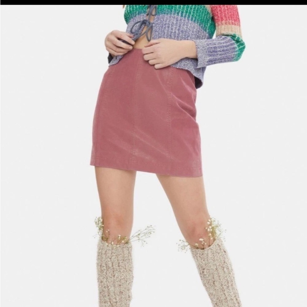 Free People Pink Mini Pencil Skirt for Night Out